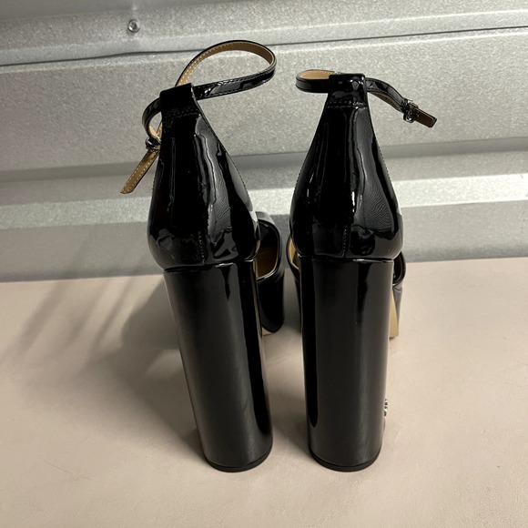 Sam Edelman Women's Black Patent Metallic Peep Toe Kori Platform Heel Sandal 9.5 - Picture 6 of 9